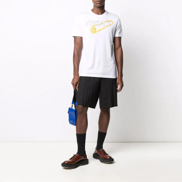 VERSACE Safety Pin Logo T Shirt-1