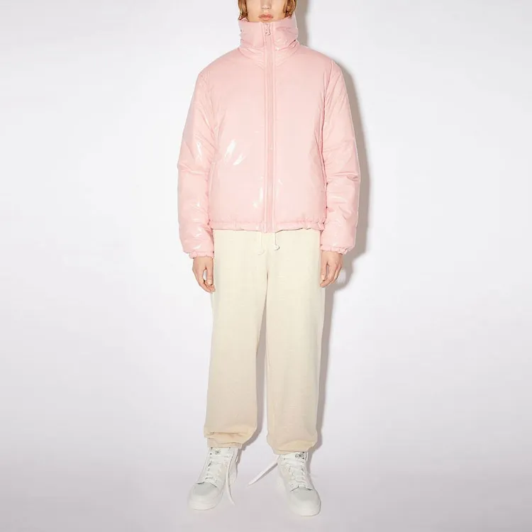 Acne Studios FW21 Solid Color Stand Collar Puffer Jacket Women's Pink-1