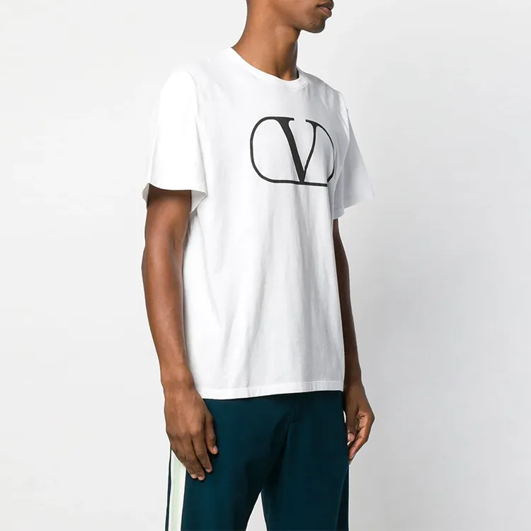 Valentino T Shirt Men's Black White-2