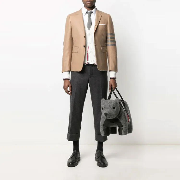 THOM BROWNE 4 Bar Motif Single breasted Blazer-2