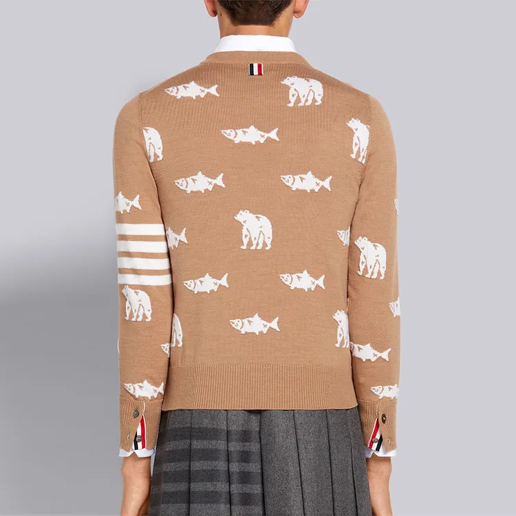 THOM BROWNE Sweaters Men Brown-2