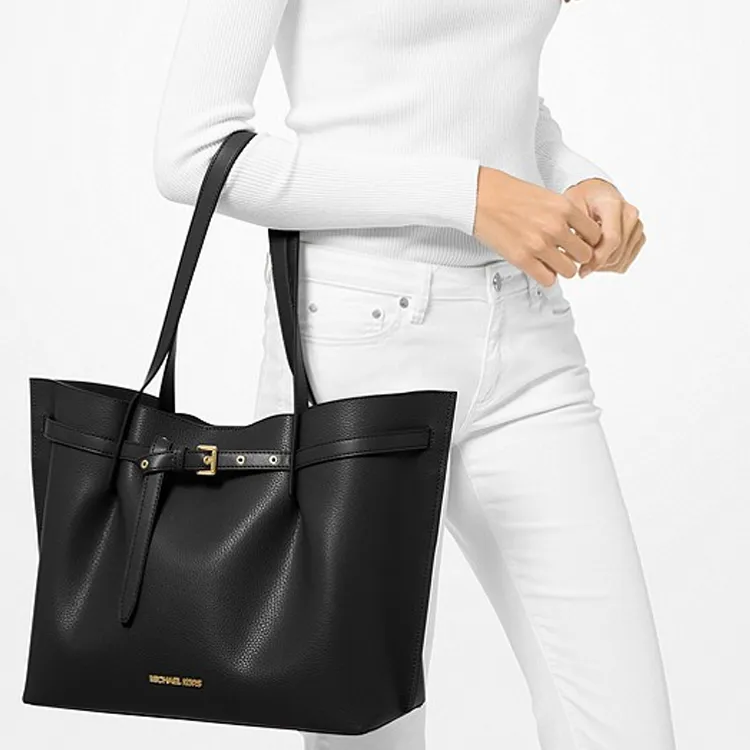 MICHAEL KORS Emilia Large Pebbled Leather Tote Bag-4