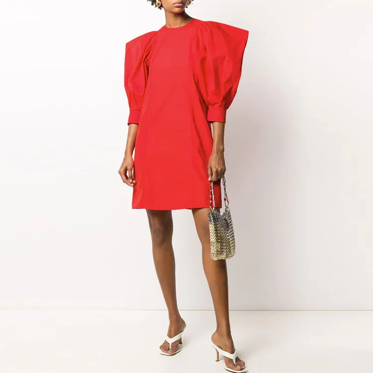 Givenchy Long-Sleeved Dresses Women's Red-1