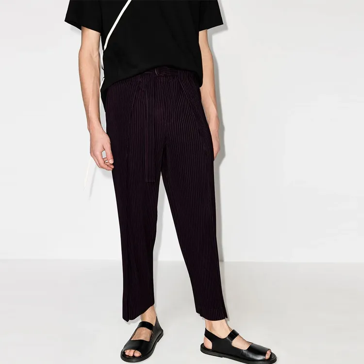 Homme Plissé Issey Miyake Casual Pants Men Black-1