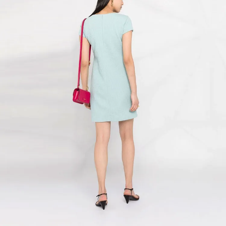 EMPORIO ARMANI Short Sleeved Dresses Women's Light Blue-2
