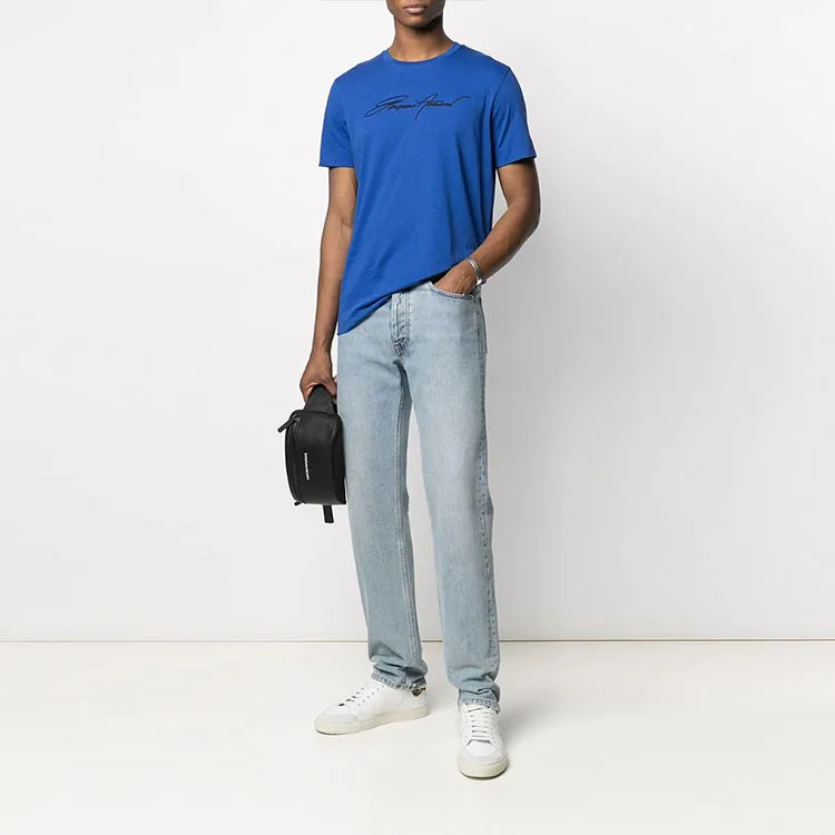 EMPORIO ARMANI T Shirts Men Blue-1