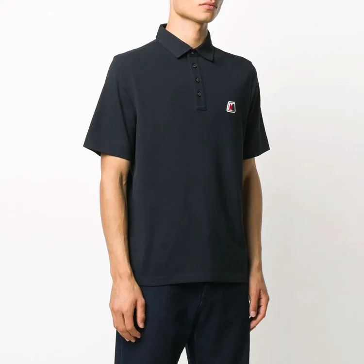 Moncler Polo Shirts Men Dark Blue-3