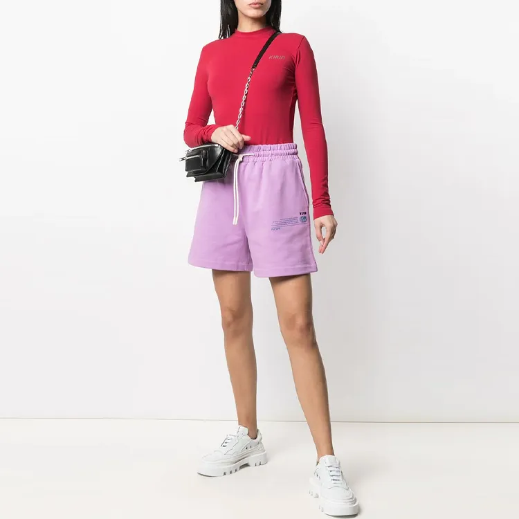 MSGM Logo Print Drawstring Track Shorts-1