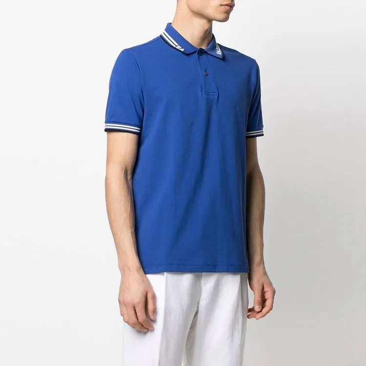 EMPORIO ARMANI Polo Shirts Men Royal Blue-4