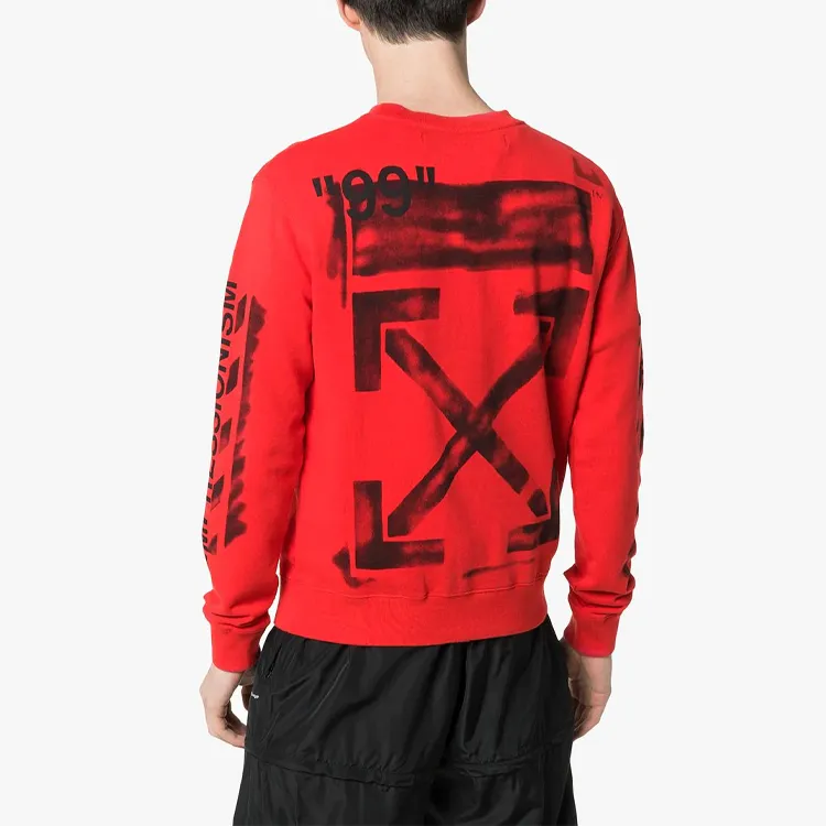 OFF WHITE Impressionism' Diag Stencil Sweatshirt-3