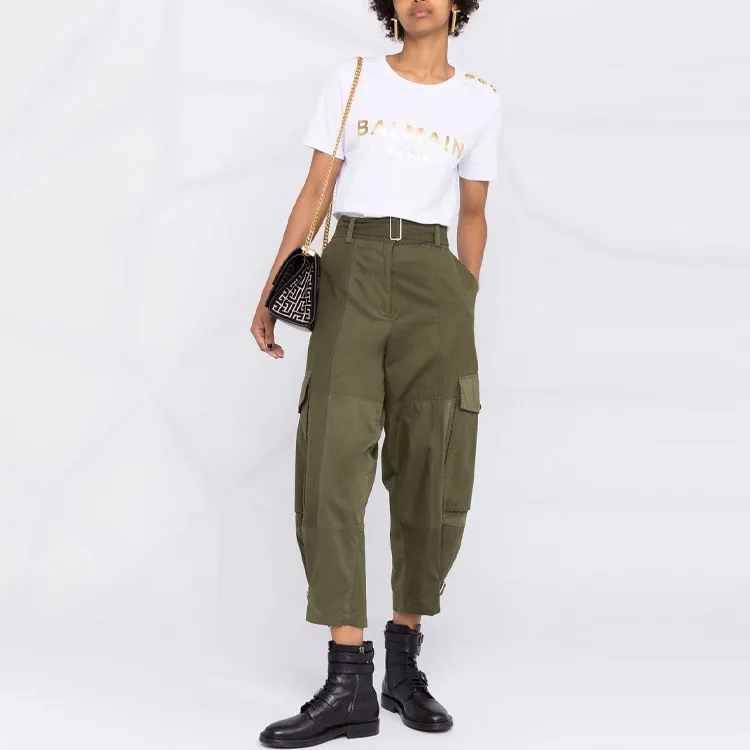 BALMAIN T Shirts Women's White-4