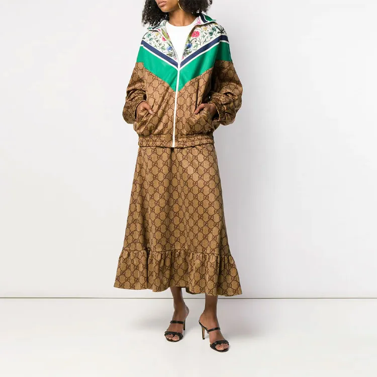 GUCCI Jackets Unisex Green Brown-1