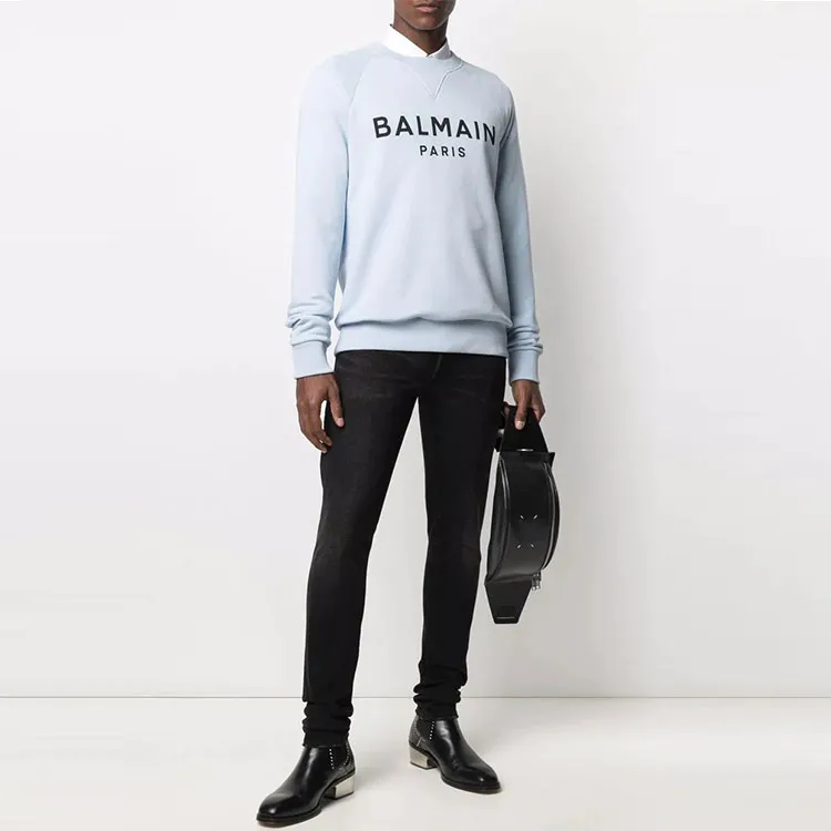 BALMAIN Sweatshirts Men Blue-2