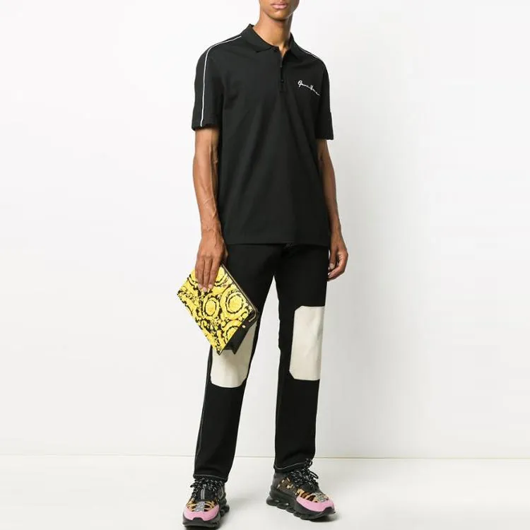 VERSACE Polo Shirts Men Black-1