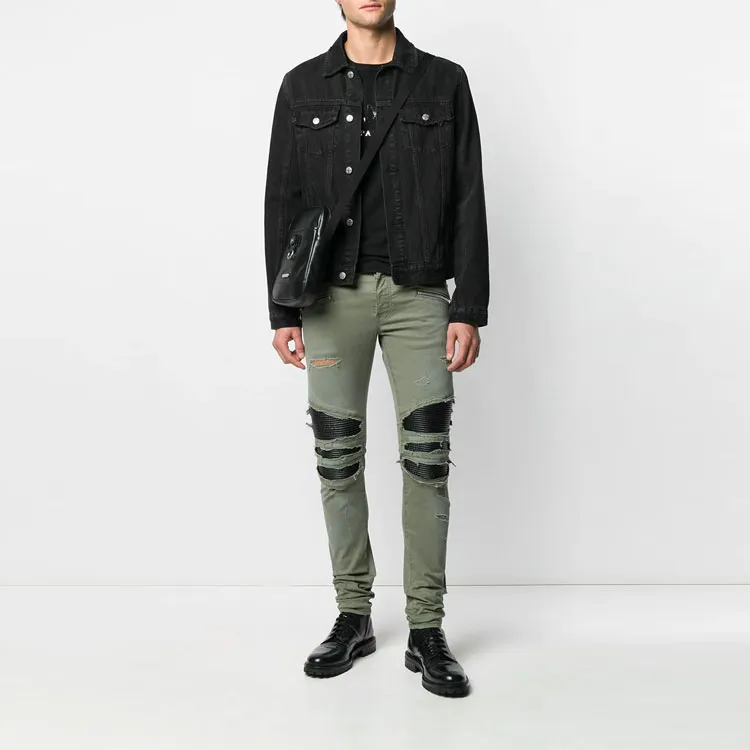 BALMAIN Casual Pants Men Green-1