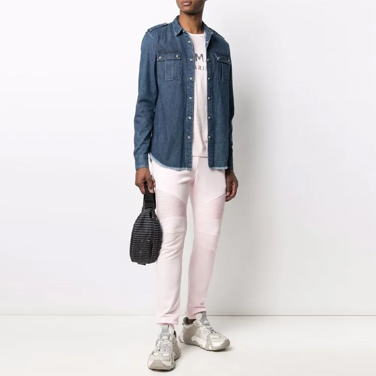 BALMAIN T-Shirts Men Pink-1