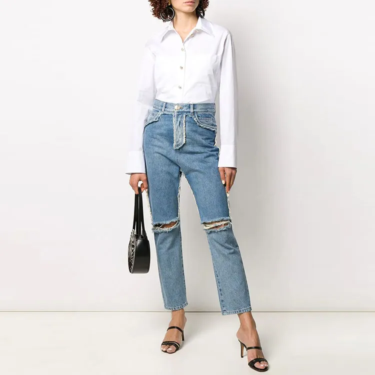 BALMAIN Jeans Women's Blue-1