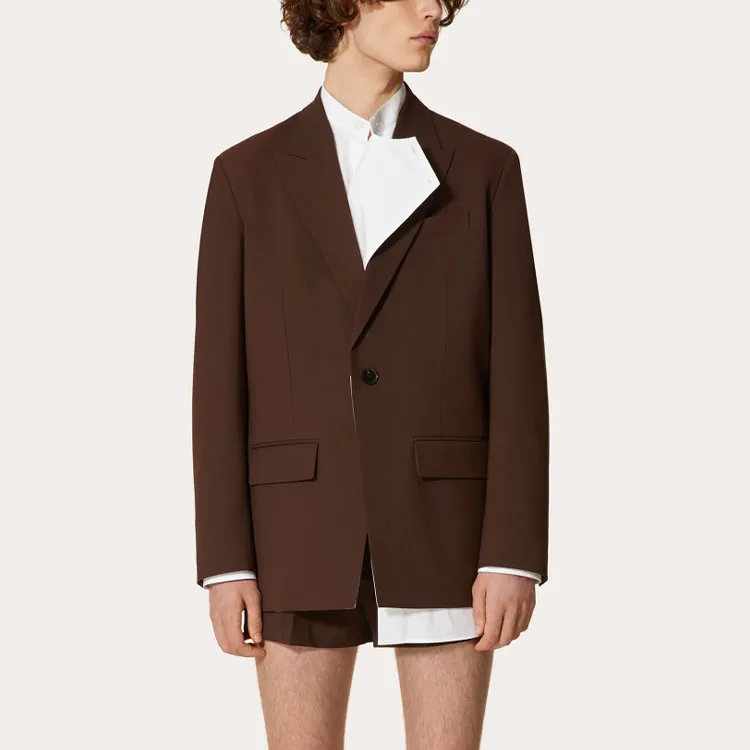 Valentino Jackets Men Brown-3