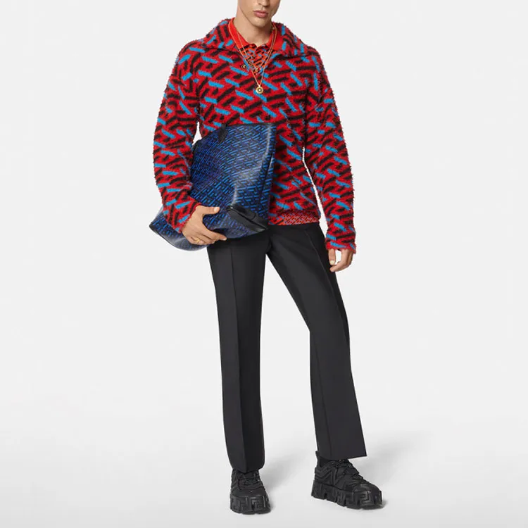 VERSACE Polo Shirts Men Red-3