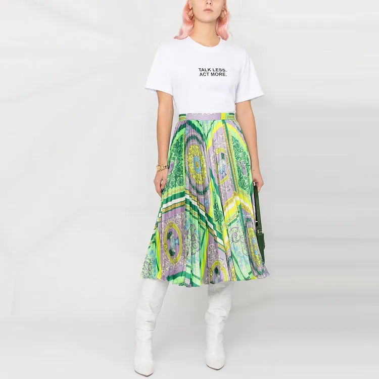 VERSACE Casual Long Skirts Women's Green-2