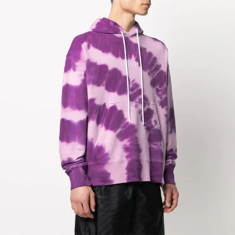 MSGM Logo Printed Tie Dye Hoodie-3