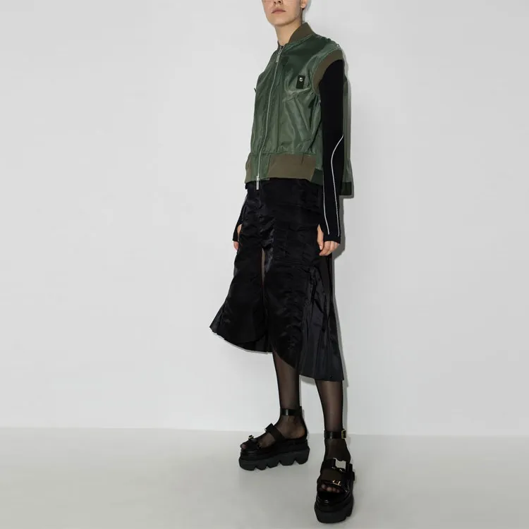 Sacai Ribbed Waistband Side Slit Cargo Skirt-3