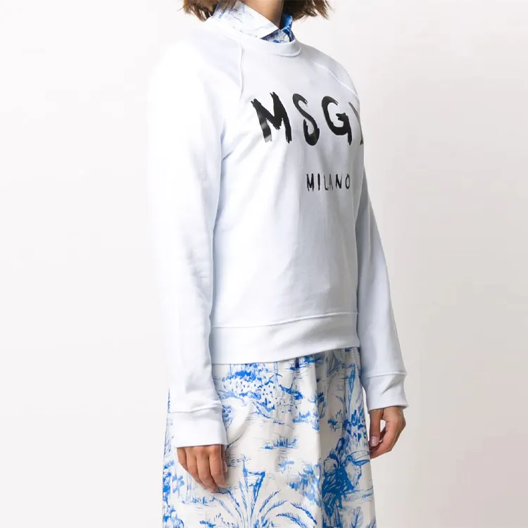 MSGM Paint Brushed Logo Sweatshirt-2