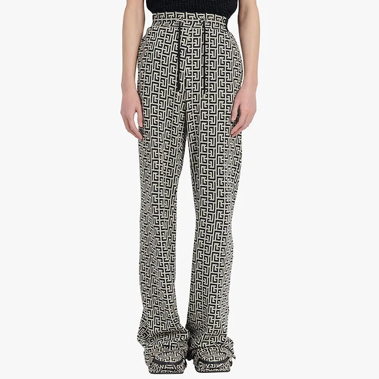 BALMAIN Monogram motif Trousers-4