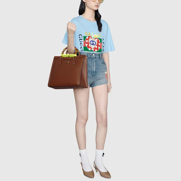 GUCCI Denim Shorts Women's Blue-4