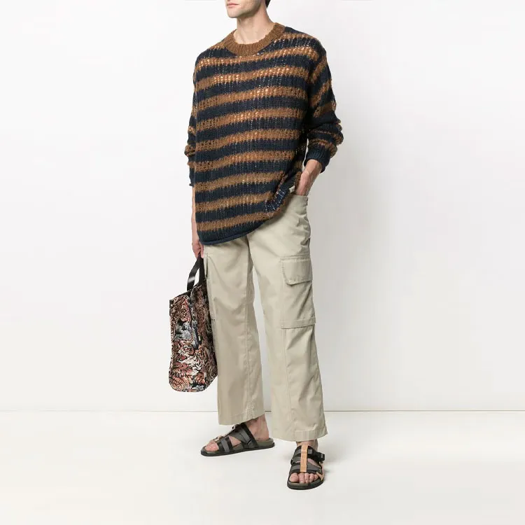 KENZO Sweaters Men Black Yellow Stripes-1