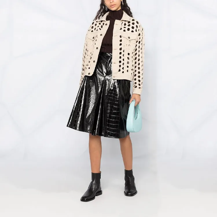 Maison Margiela Embossed Faux-leather Shorts-1