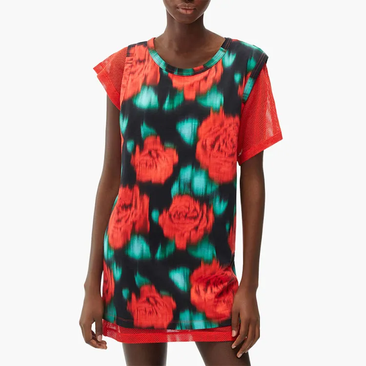 KENZO Floral Printed T Shirt Dress-4
