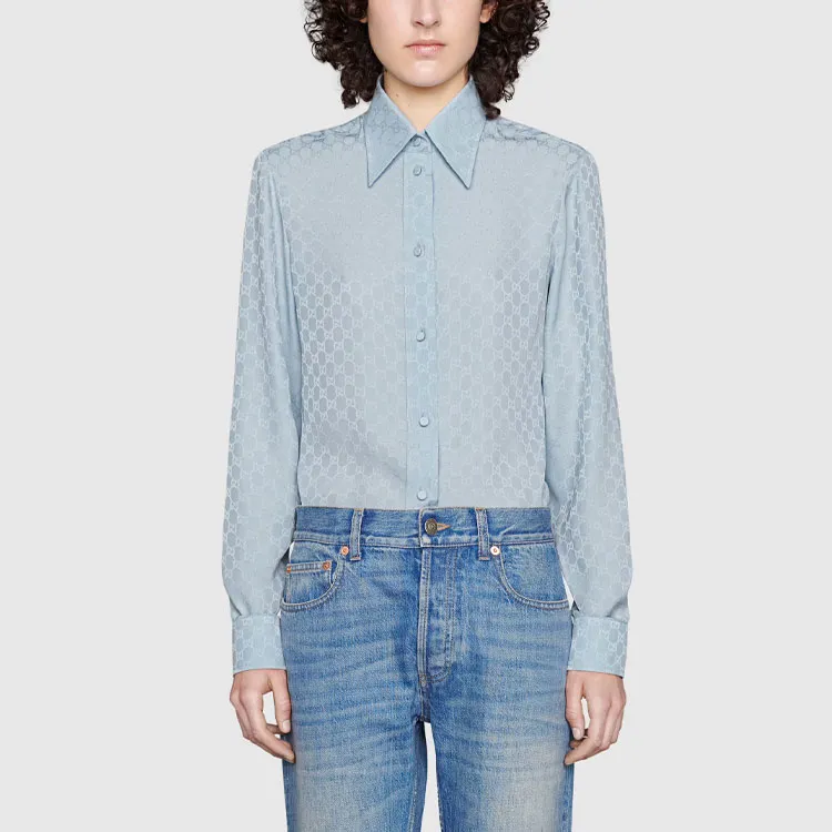 GUCCI Shirts Women's Light Blue-1