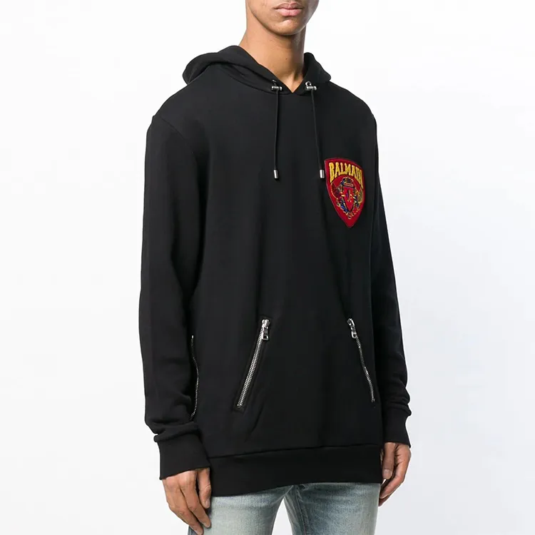 BALMAIN Sweatshirts Men Black-2