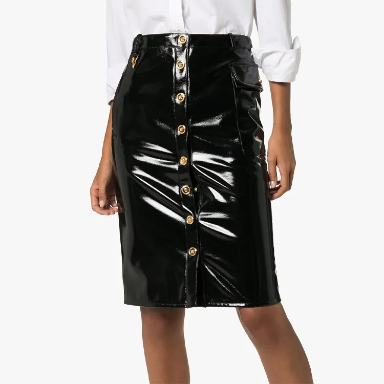 VERSACE VERSACE Casual Long Skirts Women's Black-2