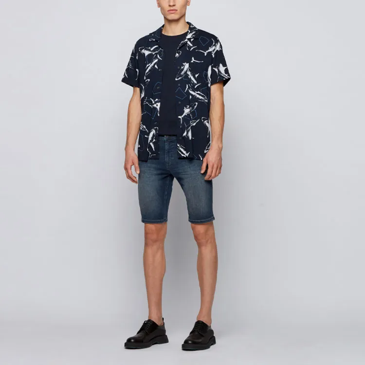 HUGO BOSS Denim Shorts Men Blue-1