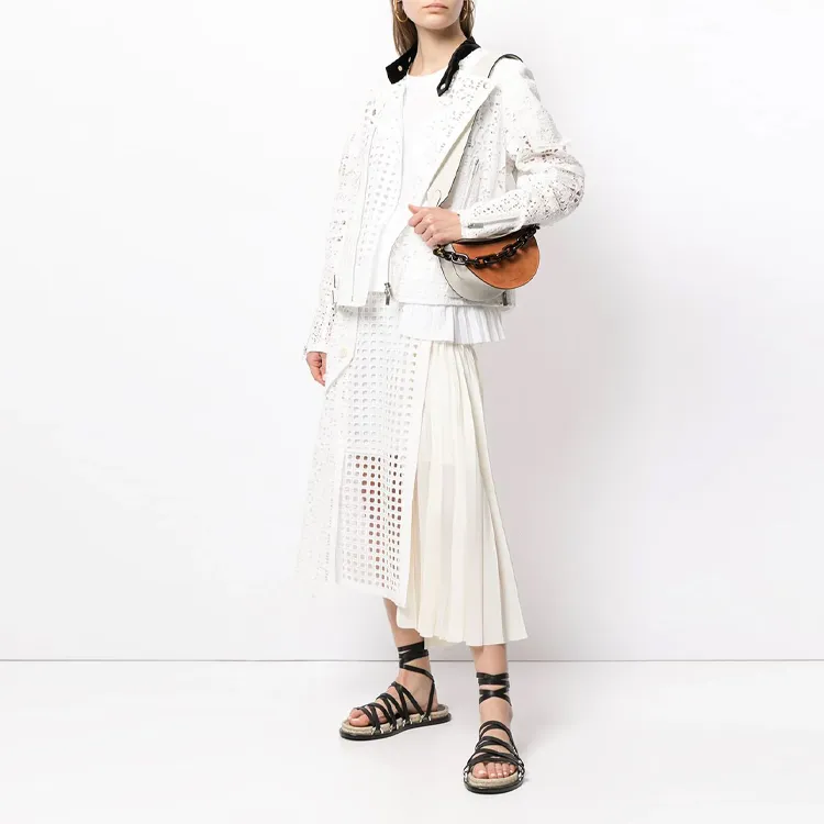 Sacai Handkerchief Cotton Midi Skirt-1