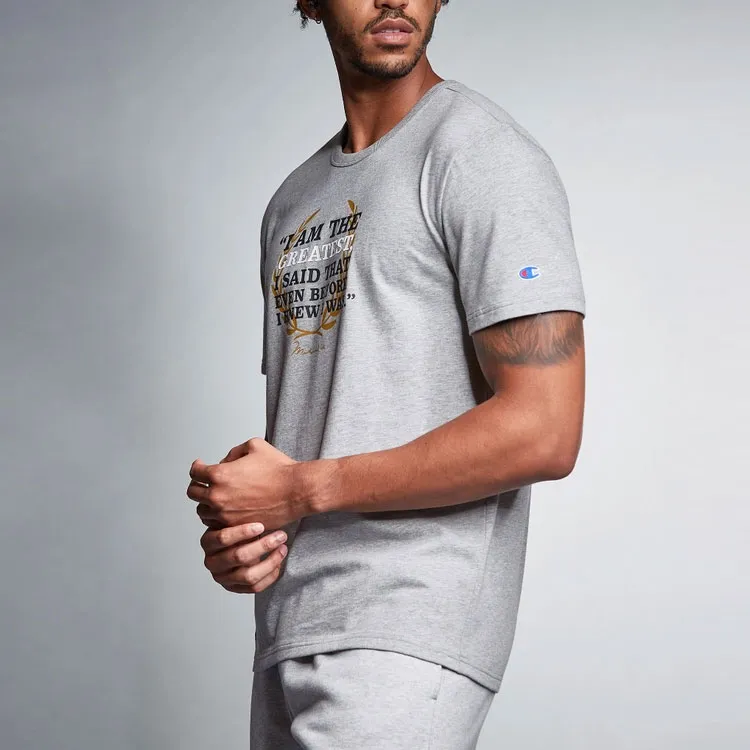 Champion Muhammad Ali Straight T-Shirt US Version Unisex Light Gray-4