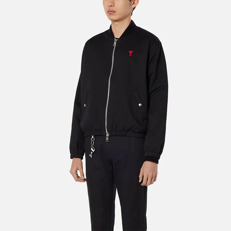 Ami Paris Ami De Coeur Zip up Bomber Jacket-1