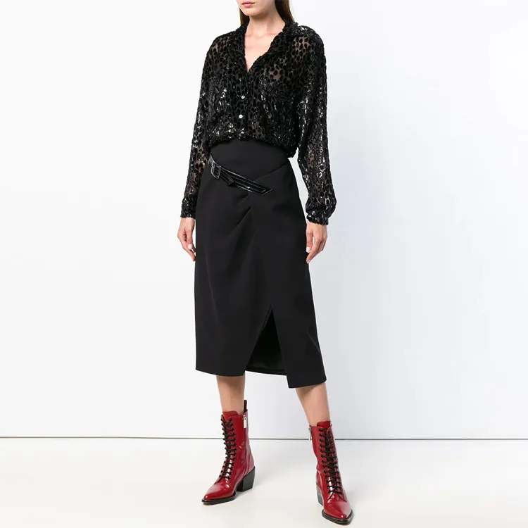 Givenchy Belt-Detailed Pencil Skirt-2