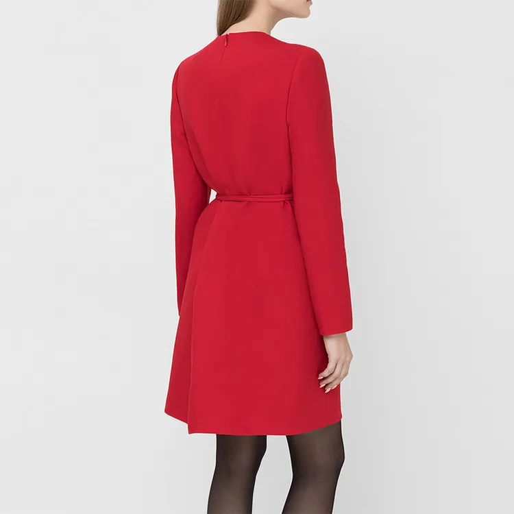 Valentino Long-Sleeved Dresses Women's Red-2