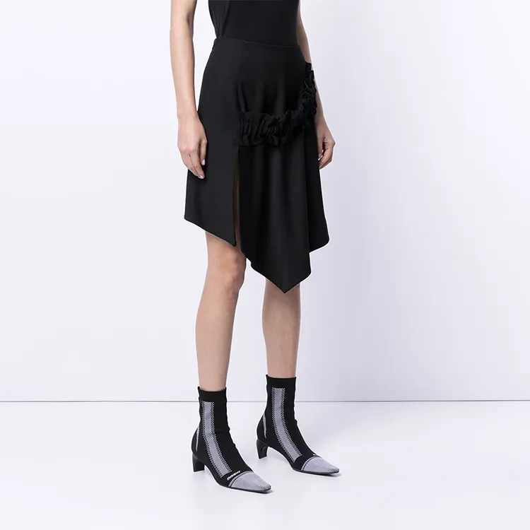 OFF WHITE Gathered Detail Asymmetric Skirt-2