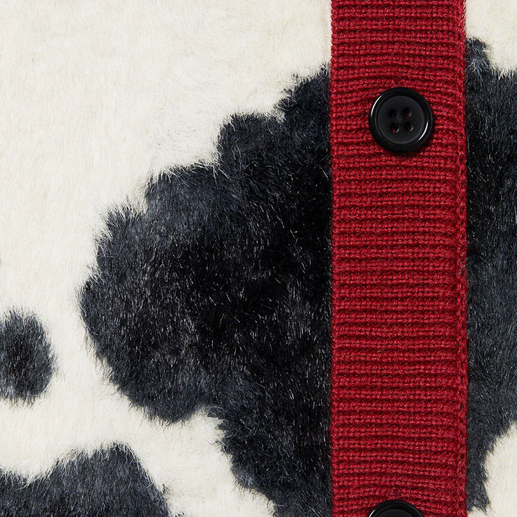 Supreme Cow Print Cardigan Black L - POIZON