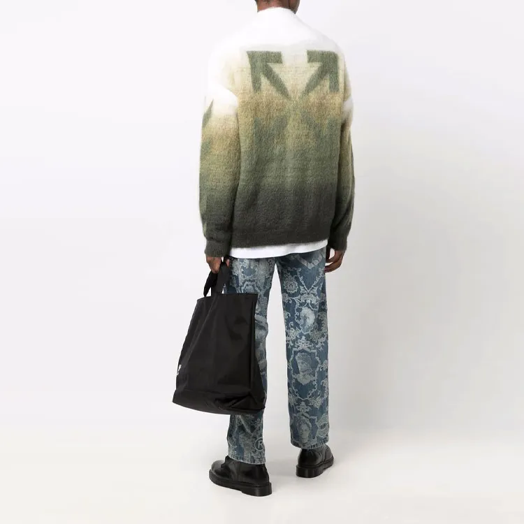 OFF WHITE Diagonal Brushed Sweater-3