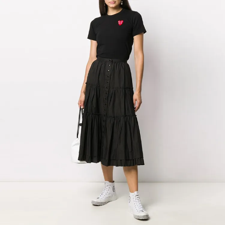 CDG Play T Shirts Women's Black-1