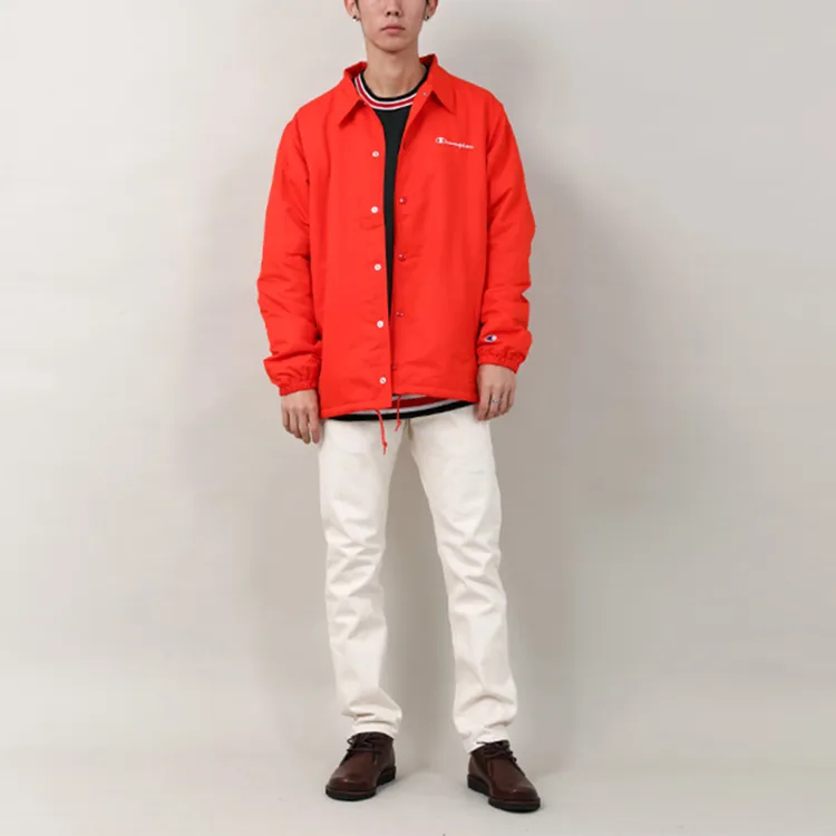 Champion FW21 Velvet-feel Coat Japan Version Unisex Orange Red-1