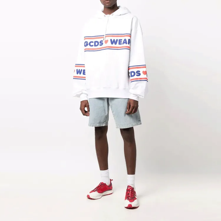 GCDS Logo Tape Printed Hoodie-1