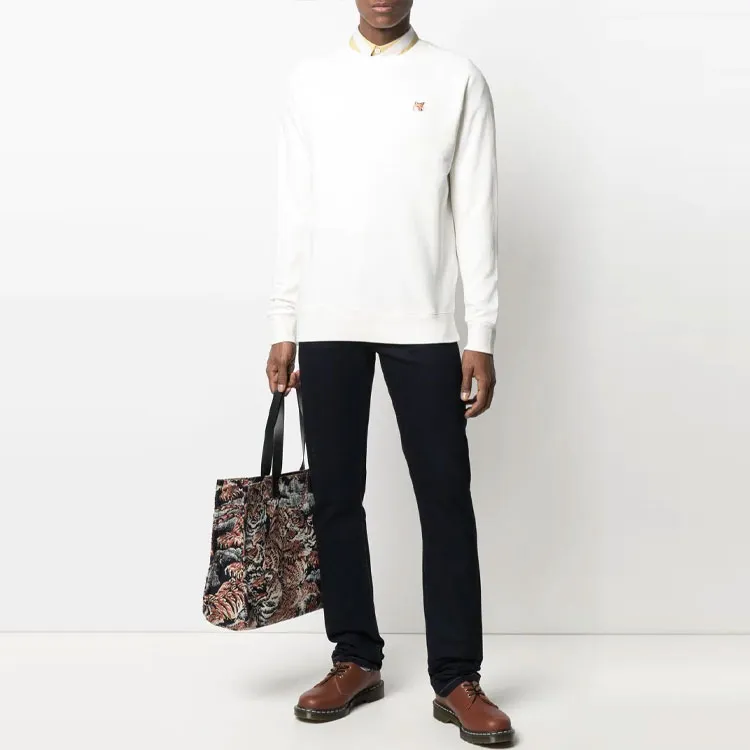 Maison Kitsune Fox Head Patch Classic Neutrals Sweatshirt-1