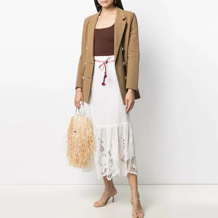 Zimmermann Casual Long Skirts Women's White-1