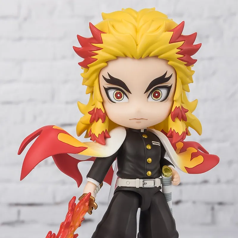 BANDAI Kyojuro Rengoku Figuarts Mini Demon Slayer  Kimetsu No Yaiba Flame Breathing With Base Scale Figures-1